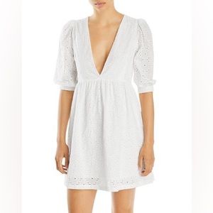 FORE Floral Eyelet Puff Sleeve Dress